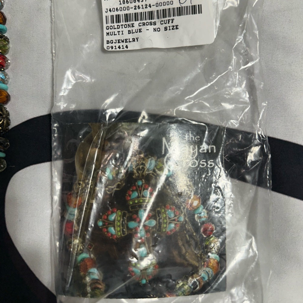 Sweet Romance Turquoise and Red Cross Necklace Set - Picture 8 of 11